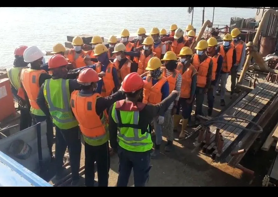 Kazi Reliance workforce on site at BNS Pekua